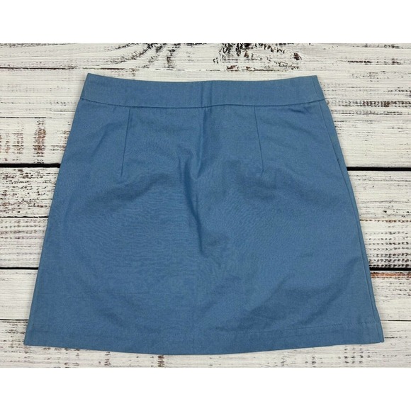 Vtg Y2 See By Chloe Blue Mini Skirt Zipper Paris Hilton Britney Spears Sz 6 - Picture 3 of 3